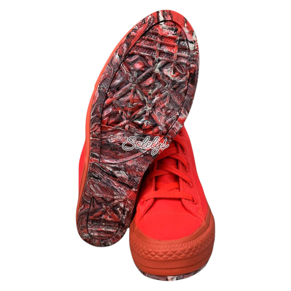 Converse 2013 CTAS Platform Plus Hidden Wedge Bold Red Pink Canvas Sneaker 10